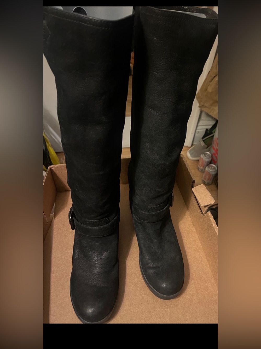 Prada, Tall Moto Boots, Calfskin  3W 5616 Size 38
